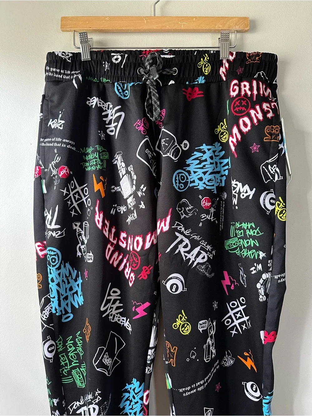 Fresh Prints of Bel Air Drill Clothing Co Novelty Grind Monster Sweatpants Sz XL